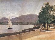 Corot Camille The quai give paquis in geneva Spain oil painting artist